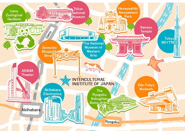 Akihabara / Asakusa / Ueno visitors map