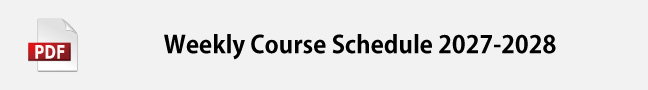 Weekly Course Schedule 2027-2028