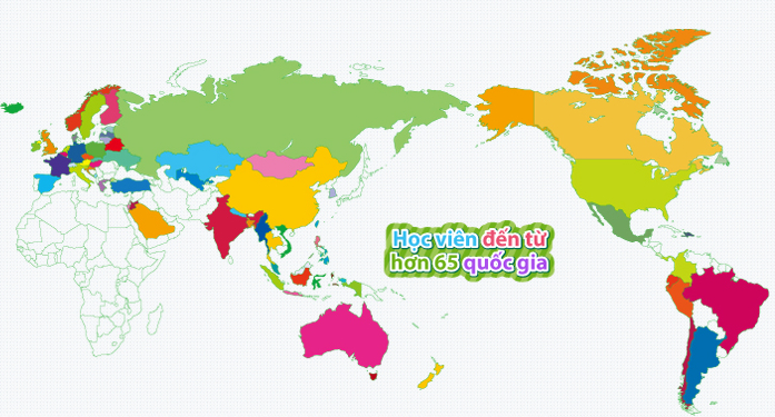 Học viên đến từ hơn 65 quốc gia